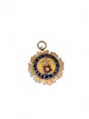 A 9ct gold and enamel medal, B.A.D.B.L 1st Div. Runners Up 1918-19.