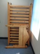 Two contemporary pine 3' bed frames