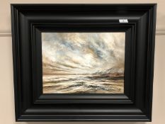 Chris and Steve Rocks : Drifting Time, oil on canvas, signed, 39 cm x 29 cm, framed,