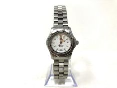 A lady's Tag Heuer stainless steel wristwatch.