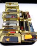 A tray containing 20 Matchbox models of yesteryear die cast vehicles (boxed)