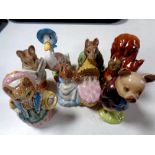 Seven Beswick Beatrix Potter figures,