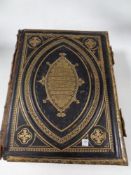 A 19th century leather bound family bible