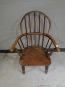 An antique beech child's chair