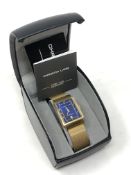 A gent's gold plated Christin Lars calendar wristwatch, boxed.
