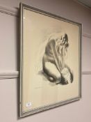 After S Hausen : Nude study, reproduction print,