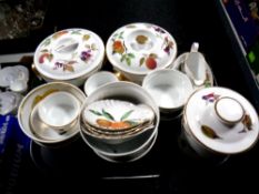 A tray of nineteen pieces of Royal Worcester Evesham