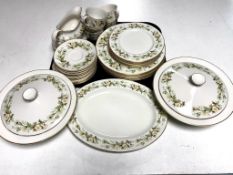 Thirty three pieces of Royal Doulton Claremont tea and dinner ware