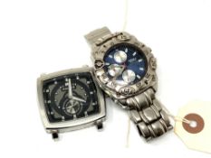 Two Gent's watches by America sports and Police CONDITION REPORT: Currently non