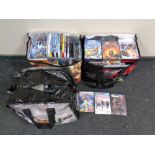 Three bags containing approximately 500 DVD's,