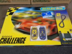 A boxed Scalextric speed challenge