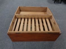 An Edwardian mahogany storage box with lift out tray