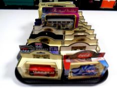 A tray containing 25 die cast vehicles to include Days Gone, Coca-Cola,