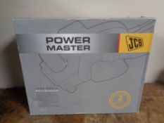A boxed JCB Power Master belt sander