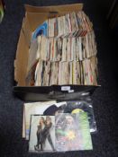 A box of large quantity of 7" vinyl singles : Madonna, Cliff Richards,