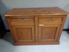 A Victorian mahogany double door bookcase base,