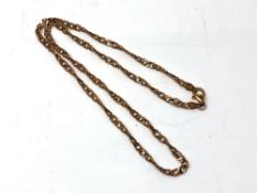 A gold plated silver chain