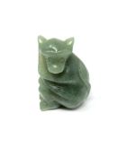 A carved Chinese jade figure of a monkey, height 6 cm.