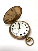 A 9ct gold full hunter pocket watch signed Reid & Sons,