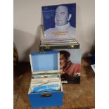 Two cases of vinyl LP's and 7" singles to include Tom Jones, Shirley Bassey, Diana Ross,