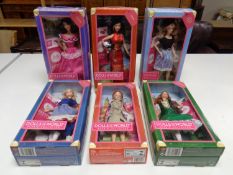 Six boxed Barbie Dolls of the World Collection to include Mexico, United Kingdom,