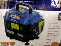 A boxed Boxxer 721W dual voltage generator