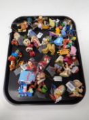 A tray containing a quantity of Disney Christmas tree decorations to include Disney Traditions