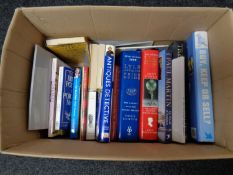 A box containing antique and collector's reference books