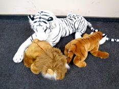 Three soft toys by Cuddle Times and Keel Toys,