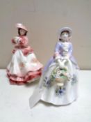 Two Royal Worcester limited edition figures, Sweet Pansy and Sweet Aster,
