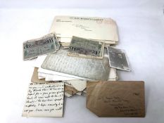 A collection of items and paperwork relating to Mr W G Bell from Alston including letters from 10