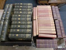 Two boxes containing National Encyclopedia,