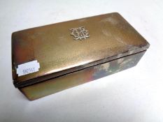 A Birmingham silver cigarette box,