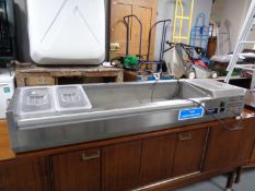 A Blizzard Blue Line Chill stainless steel bain marie counter