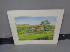 John Armitage (1900-1976), A Barden Cottage, North Yorkshire, watercolour, 40cm by 28cm, unframed.