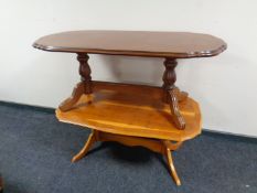 Two reproduction shaped coffee tables