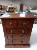 A 19th century mahogany apprentice piece five drawer chest