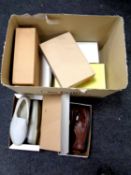 A box containing seven pairs of gent's shoes to include Dune