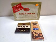 A box of 50 King Edward Invincible Deluxe cigars together with a further pack of Erik Natural