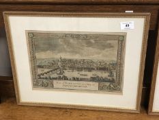 Alexander Hogg (Publisher) : View of Newcastle upon Tyne, in Northumberland, engraving,