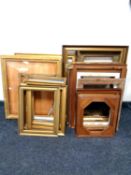 A large quantity of antique and later picture frames
