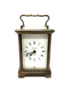 A French brass cased eight-day carriage clock by Bayard, height 15 cm.