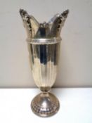 A Birmingham silver vase, 1934,