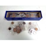 A small quantity of British decimal and pre decimal copper coinage
