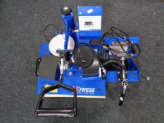 A UK Press heat press machine model HP5N1 1-3 with accessories