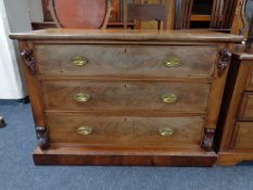 A George III mahogany chest of three drawers