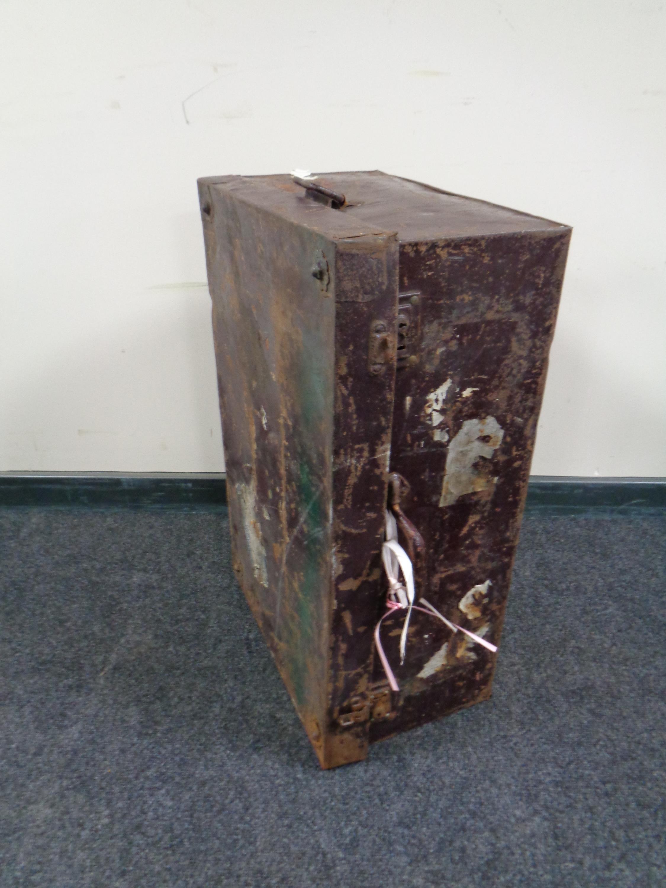 An antique tin case