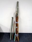 A bundle containing a large quantity of split cane fishing rods
