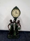 A Juliana quartz figural clock