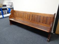 A late Victorian pitch pine pew